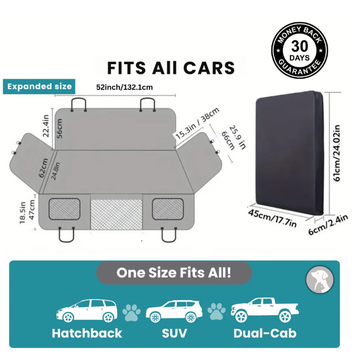 PawGuard™ Waterproof Dog Car Seat Cover